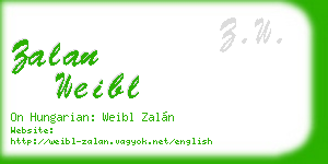 zalan weibl business card