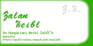 zalan weibl business card